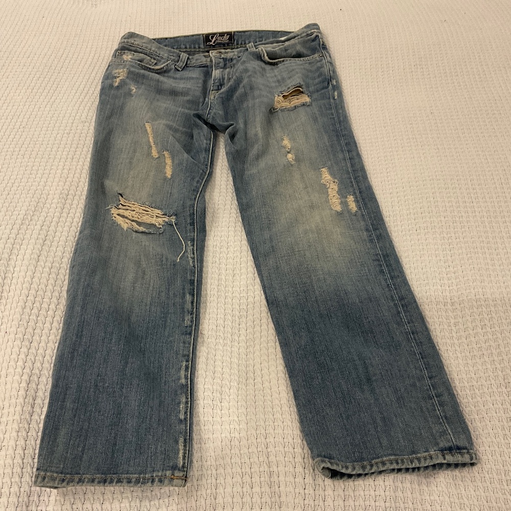 Lucky brand jeans. Boyfriend Crop.